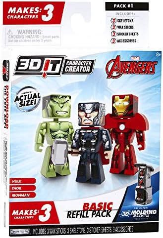 Criador de personagens 3D Marvel Avengers Basic RECILL Pack Novelty Toy