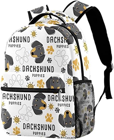 Adorável Lapinho de Cão Dog Mochila de Laptop com vários bolsos para menino menino, bolsa para trabalho de viagem