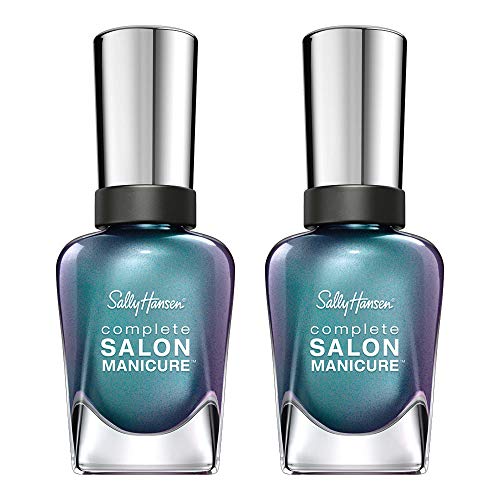 Sally Hansen Complete Salon Manicure Unhas Color, preto e azul, pacote de 2