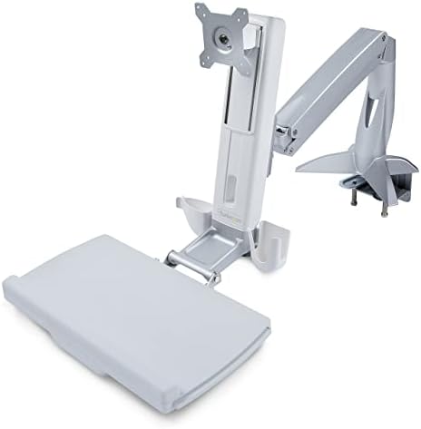 Startech.com Sit -Stand Monitor Arm com bandeja de teclado - Montagem ajustável Montagem Sit