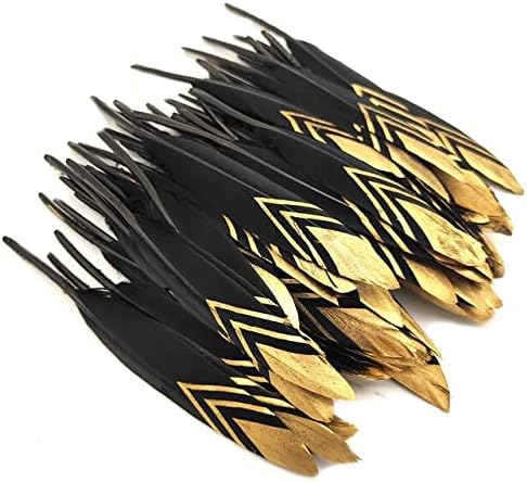 20pcs Natural Gold Goose Feather Crafts Diy Wedding Feathers Plume Jóias Faculdades Acessórios para