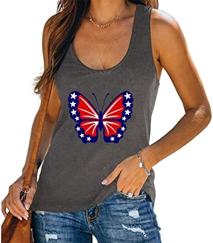 Mulheres sem mangas top butterfly gráficos camisetas camisetas camis scoop colar tampas de pescoço túnica