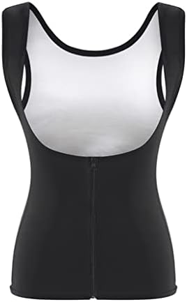Xbwei Women Women Ensamless Sweat Corset Sauna Suit Tank Tampa Zíper Shaper Shaper Slimming camisa