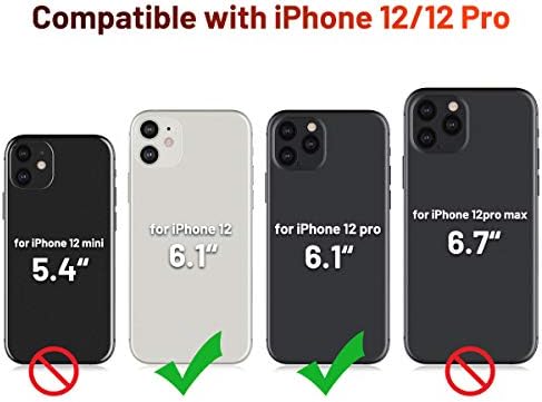 OCase Compatível com iPhone 12 Case/Compatível com a caixa da carteira do iPhone 12 Pro, capa de couro