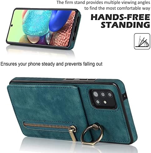 Caixa de carteira de protetor de proteção telefônica compatível com o Samsung Galaxy A71 5G, capa