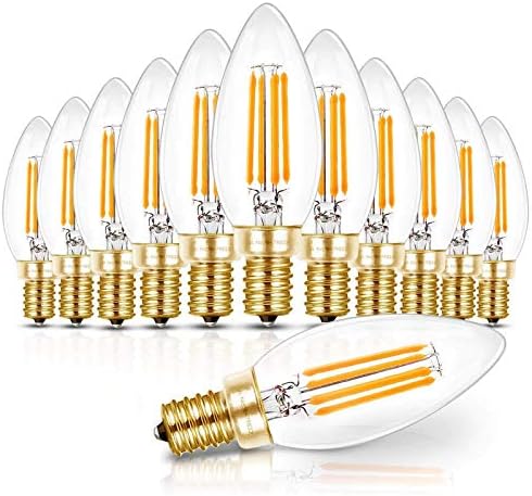 Hizashi 6 pacote t6 candelabra lideradas lâmpadas+12 pacote b10 lâmpadas lideradas por candelabra