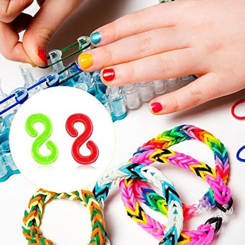 LUSOFie 500pcs clipes de elástico de plástico clipes coloridos conectores de borracha clipe para faixas