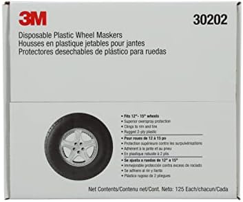 Máscara de roda de plástico descartável de 3m, 30202, 12 pol. 15 polegadas, 125 por caixa, 1 caixa por caixa
