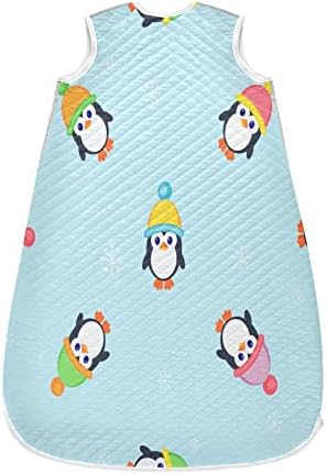 Vvfelixl Sacks de sono para bebês recém -nascidos - Penguins fofos Baby Wearable Blanket - Swaddle