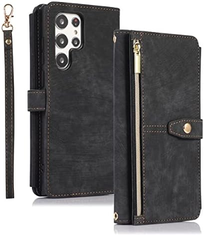 Galaxy S20 Plus Caixa da carteira de bolsa para homens para homens Flip Folio Cover com suporte de cartão com