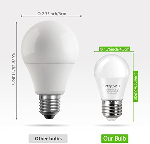 Lâmpadas de lâmpadas LED de Zeqidou 3W Bulbos de 25 watts, lâmpadas A15 LED Branca macia 2700k, lâmpadas
