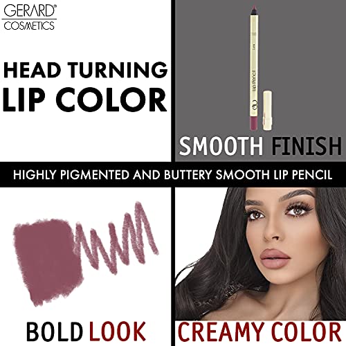 Gerard Cosmetics lápis lápis - acrescenta profundidade às cores neutras - aprimora a forma dos lábios e evita que