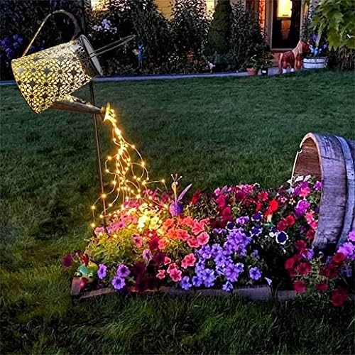 Zhyh ornamento lâmpada Decorações de jardim de jardim ao ar livre A rega solar pode arte de jardim decoração