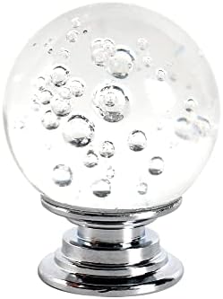 Botões de armário de cristal de Viociwuo 30 mm 10pcs de forma redonda de vidro bolhas de vidro com parafusos maça