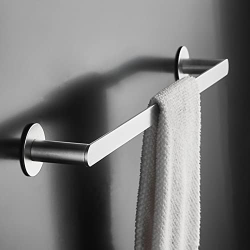 Toalheira Montada com parede Towel Montada com toalhas de aço inoxidável Rack de toalha sem perfuração Self adesiva barra para o banheiro do banheiro, escovado