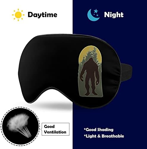 Woodsy Bigfoot Sleeping Sleepfold Mask, capa noturna engraçada com alça ajustável para homens homens