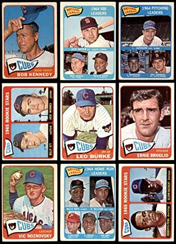 1965 Topps Chicago Cubs perto da equipe colocou o Chicago Cubs VG Cubs