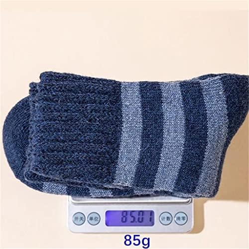 Liuzh 5 pares meias masculinas de inverno super espessos de lã quente para resistir às meias frias