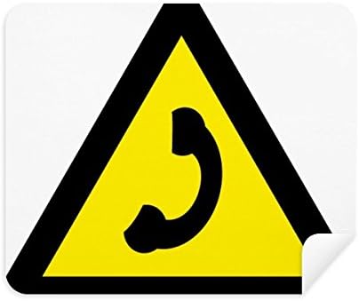 Aviso Símbolo de chamado preto amarelo Proibido Triângulo Limpeza de pano Limpador de tela 2pcs Camurça