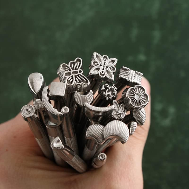 Kit de artesanato de couro diy ferramentas de escultura em couro aço inoxidável