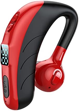 Charella 9Ho fone de ouvido único com microfone Bluetooth 5 2 LED de fone de ouvido Exibir fone