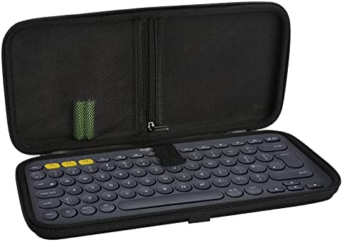 Linkidea K380 Caixa de teclado sem fio, bolsa de transporte de casca dura, compatível com Logitech K380