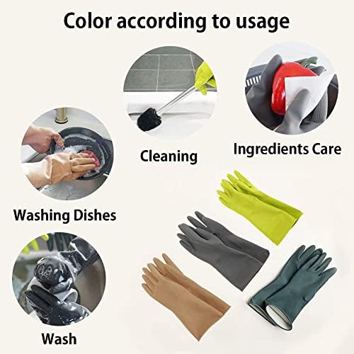 Luvas de limpeza Luvas de lavagem de louça excessivas-2 pares de luvas de prato clipe de metal incluem luvas