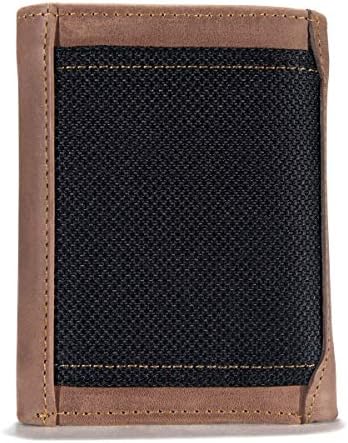 Carhartt Men's Trifold, carteiras duráveis, disponíveis em estilos de couro e lona