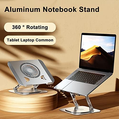 Só de laptop ajustável com penhores com 360 base rotativa compatível com o MacBook Pro/Air Notebook de