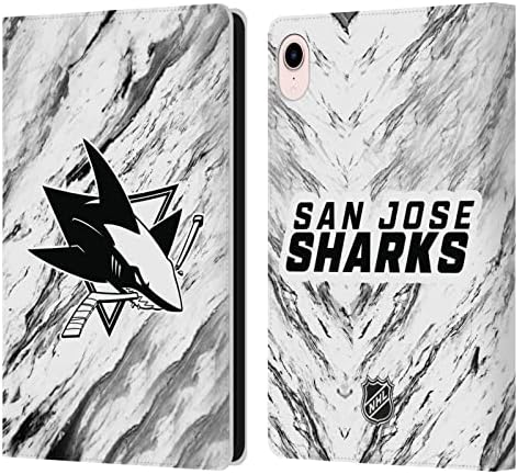 Projetos de capa principal licenciados oficialmente NHL Marble San Jose Sharks Livro de couro Caixa