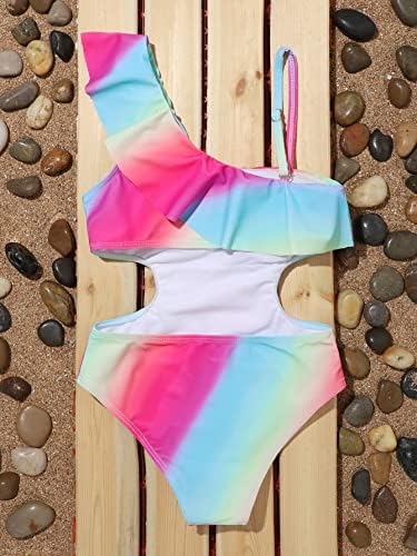 Milumia Girl's Cut Out Buffle TRAUN One Piece Swimsuith