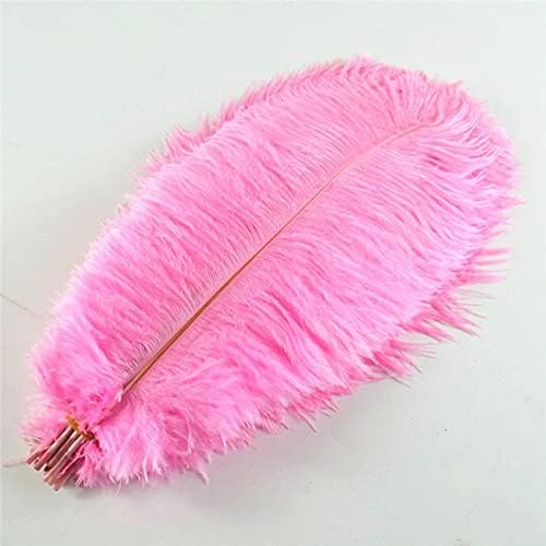 Zamihalaa 50pcs/lot rosa Pena de avestruz para jóias fabricando 15-70cm de penas de penas plumas