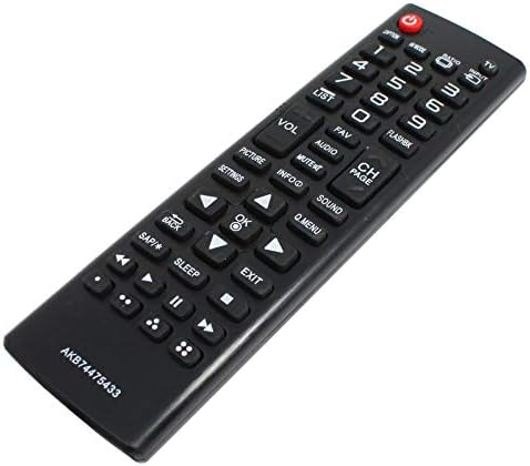 2 -Pack AKB74475433 Substituição de controle remoto - Compatível com TV LG 42LB5600