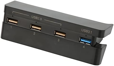 Carregador de extensão USB, 4 Extensão da porta Controlador de cubo multifuncional Alta velocidade para console