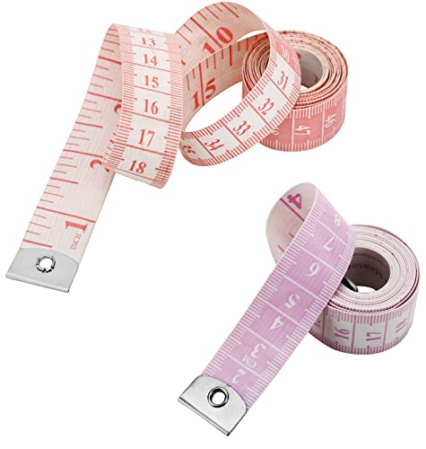 Pacote de 2 fita mole mole |, fita de medição precisa para o corpo, fita métrica de tecido | Medida de fita de costura