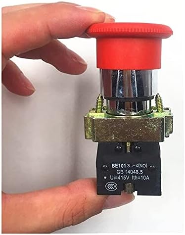 Neyens 1PC NC Sem trava momentânea de trava de 22 mm de cogumelo vermelho interruptor de parada de emergência