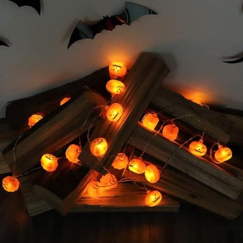 Lanterna de abóbora saylee, luzes de halloween barbante 40 LEDs de abóbora de 20 pés com 2 modos