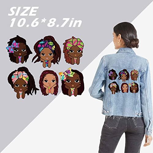 Garota negra menino Mulheres de ferro em remendos para roupas Design Africano Adorável crianças