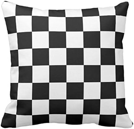 Emvency Throw Pillow Capa Race clássica quadriculada I Sangr Racing Check Black Decorative Proachting Decor