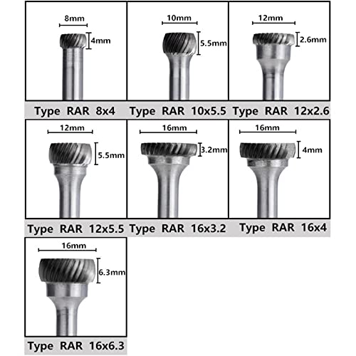 Arquivos rotativos de metal htawi 6 mm de tungstênio tungstênio diâmetro bit de bit 2.6-6,3 mm Ferramentas