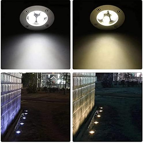 Luzes de paisagem ao ar livre, 5W LED em luzes de solo, 85-265V, IP67 Paisagismo à prova d'água Spotlight para