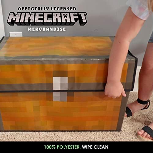 Caixa de armazenamento do Paladone Minecraft, baú de tesouro pixelizado, organizador do armário,
