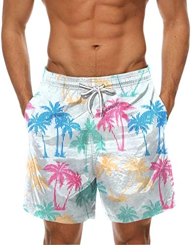 XXBR Mens Hawaiian Board Shorts Verão Summer Burunks de férias respiráveis ​​Troncos de natação Ocean