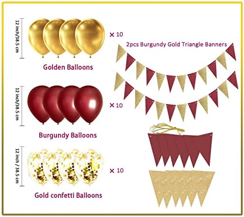 Decorações de festa de formatura 2023 Balões marrom de ouro/ouro em ouro 30pcs/festa marrom de