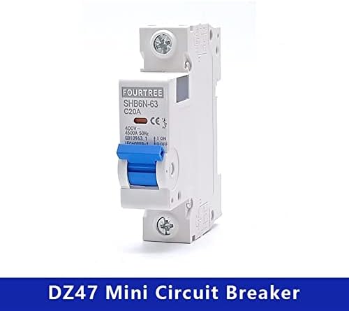 Gruni 1pcs 1 pólo 230v ~ ctype mini circuito interruptor miniatura interruptor de ar em miniatura mcb montagem
