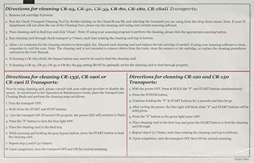 Cartões de limpeza para scanners de verificação da série CR Canon