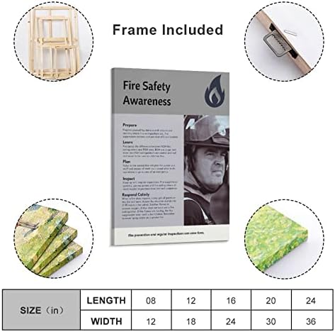 Posters de conscientização sobre segurança contra incêndio BLUDUG Posters de pintura de lona e