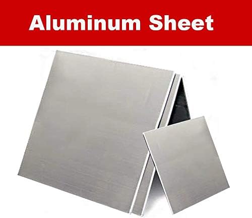 Yuesfz 6061 Folha de metal de placa de alumínio fácil de polir, para artesanato e projetos de bricolage,