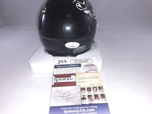 K'lavon Chaisson assinou Jacksonville Jaguars Mini capacete JSA 7 - Mini capacetes autografados da NFL