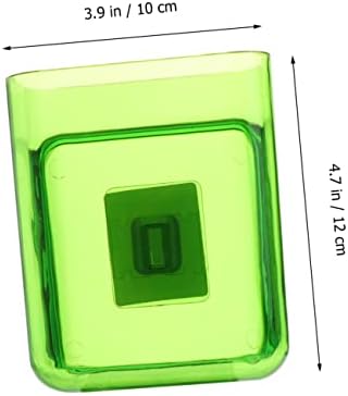 Nuobesty 6 pcs transparente+mídia de armazenamento verde de auto-controle de suprimentos remotos decoração smalltransparent+decoração